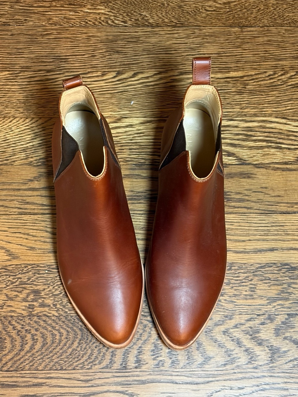 Nisolo Women’s Boots Size 8 Chelsea Style Ankle Brown Leather Upper And Sole